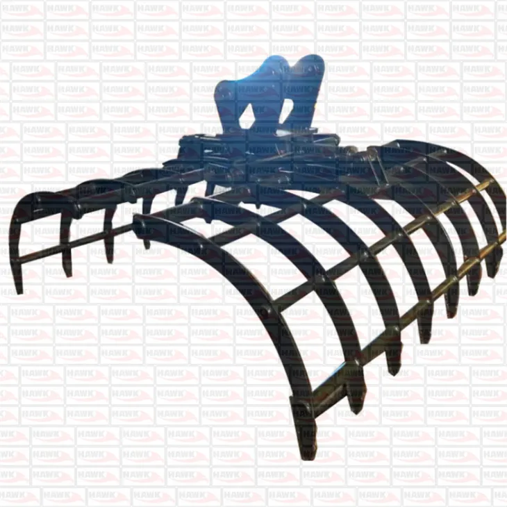 Hydraulic Grass Grabbing Grapple For Excavator
