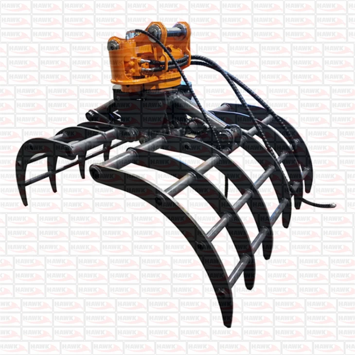 Mini Digger Attached Grass Grapple