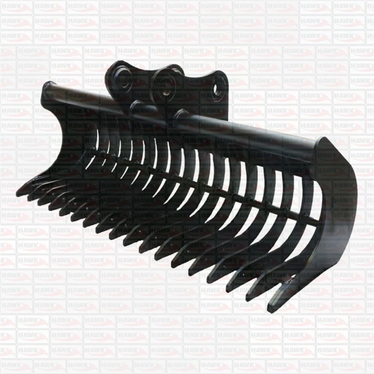 12-16 Tonne Excavator Rake Bucket
